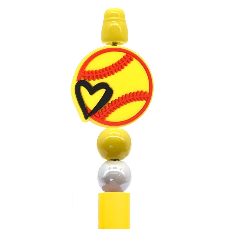 Wholesale Random100pcs/pack DIY Ball Sports Series Ballpoint Pen Focus Beads